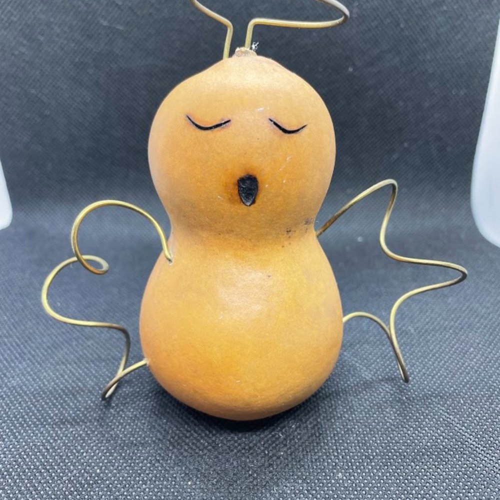 Arkansas Angel Mini Gourd and Metal Wire Art - Picture 1 of 4
